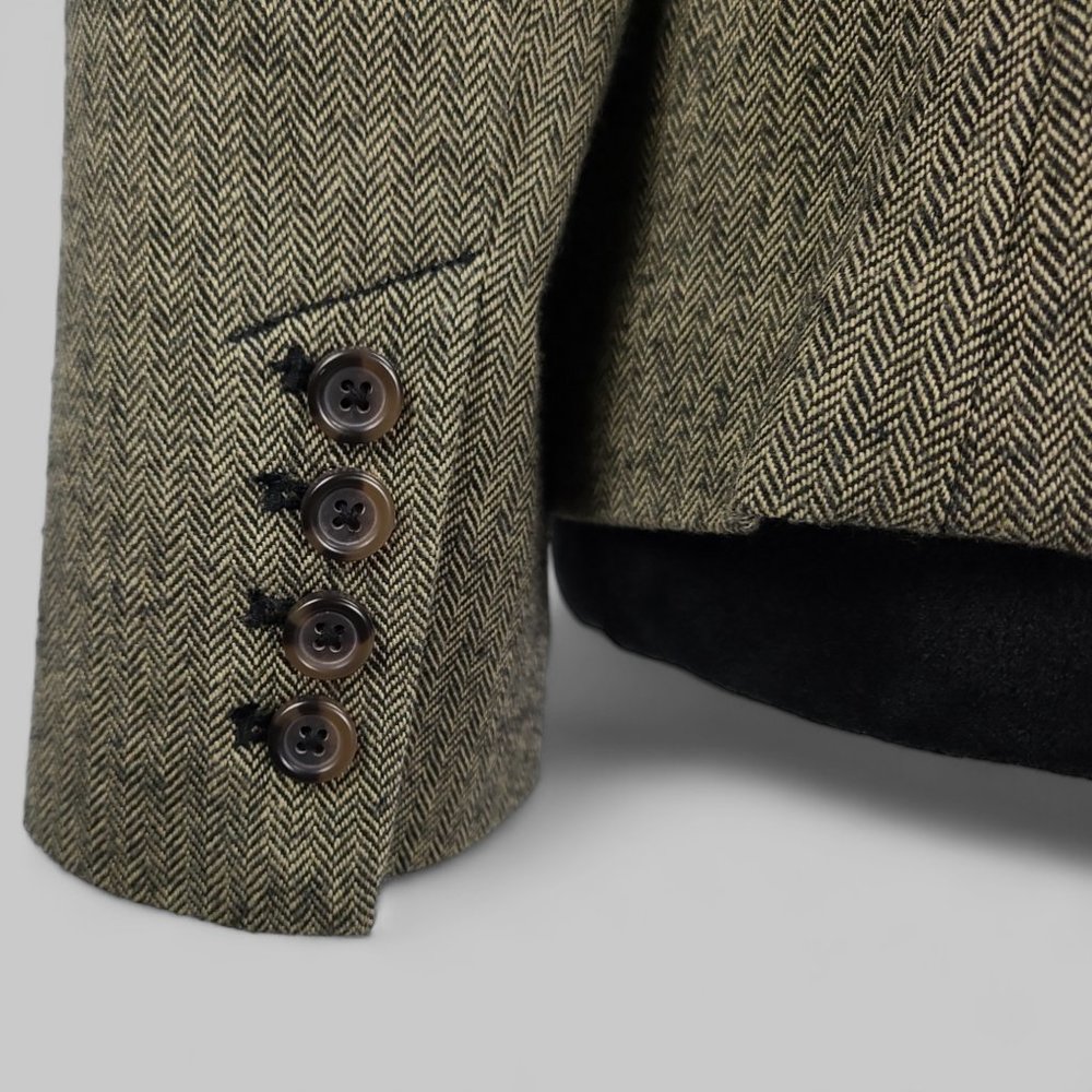 Gap Womens Blazer Herringbone Academia Blazer Jacket Brown Sz 4 - Picture 6 of 10